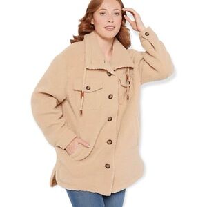 Kookaburra by UGG Oversized Scuba Collar Teddy Shacket